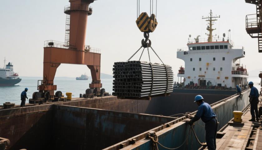 国际海运物流赋能钢材跨国运输全球化动脉